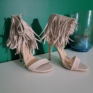 Fringe ankle showstopper heels